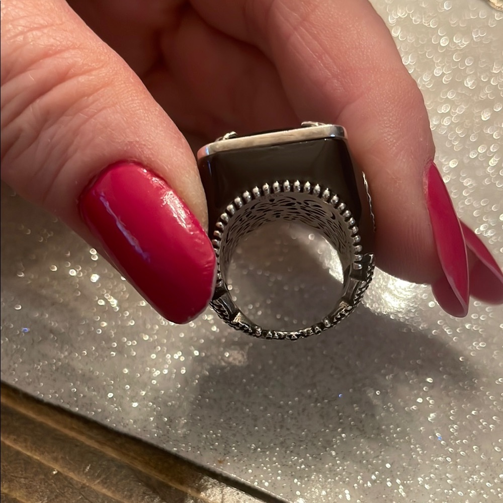 GUCCI emerald Green Silver Ring-161 - Picture 16 of 16